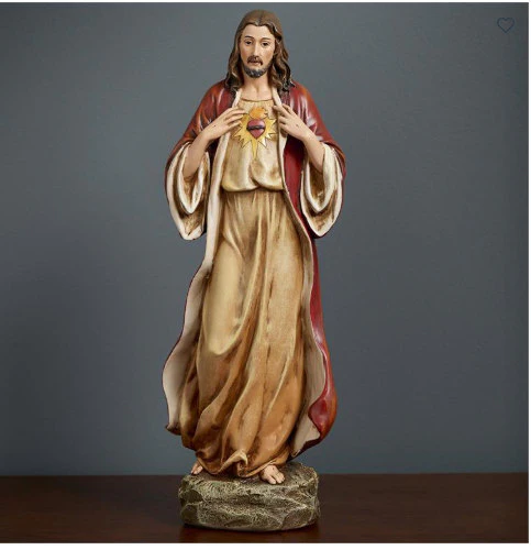 Sacred Heart of Jesus Statue 13.75" High - Image 2
