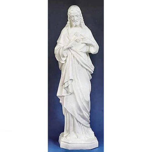 Sacred Heart Of Jesus White 24" High Sculpture