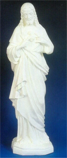 Sacred Heart Of Jesus White 32" High Sculpture - Image 2