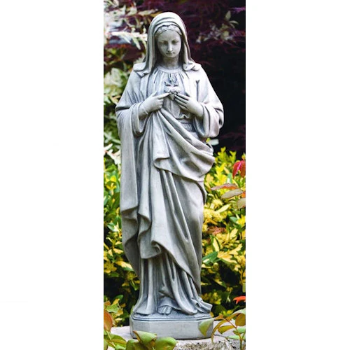 Sacred Heart Of Mary Sculpture 26" High - Image 2