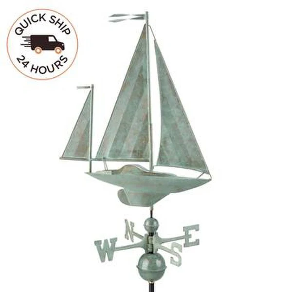 SailBoat Sculpture Yawl Weathervane