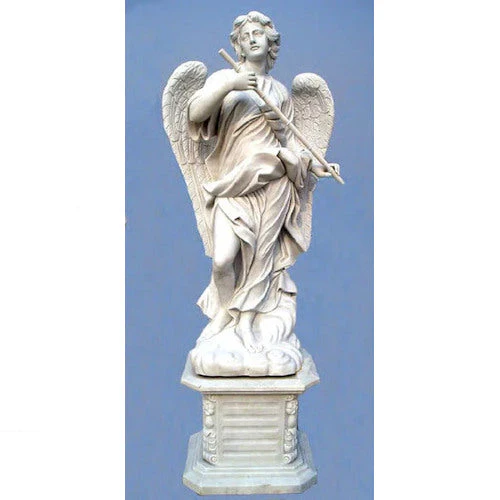 Saint Angelo's Angel Rod With Base Marble Sculpture