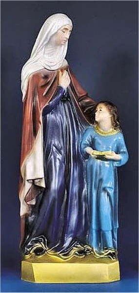 Saint Anne & Child Colored 24" High