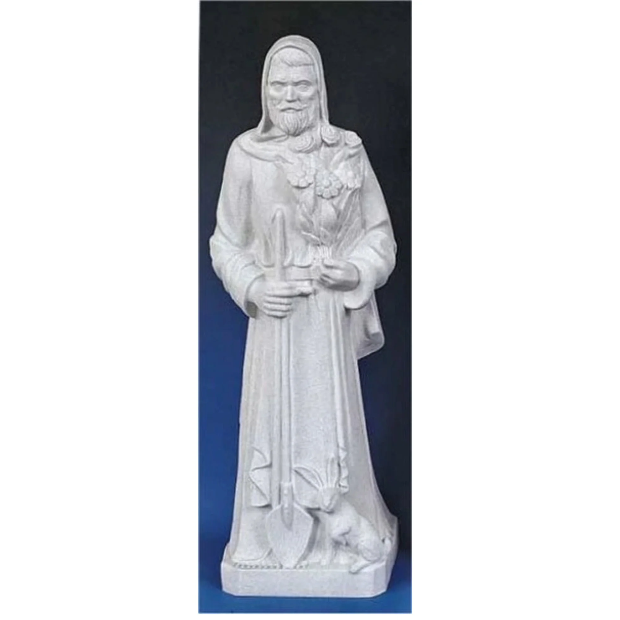 Saint Fiacre Granite 24" High Statue