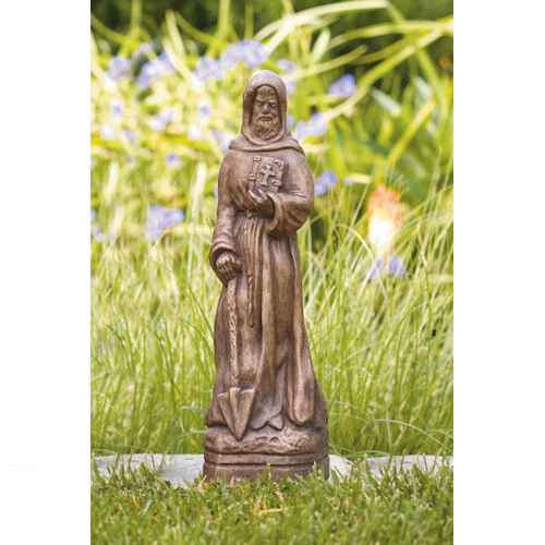 Saint Fiacre Garden Sculpture 15" High - Image 2