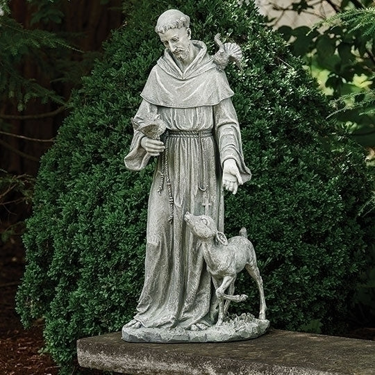 Saint Francis with Deer Garden Statue 36.5" High - Image 2