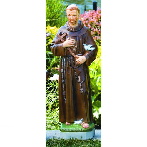 Saint Francis Sculpture 24.5" High - Image 2