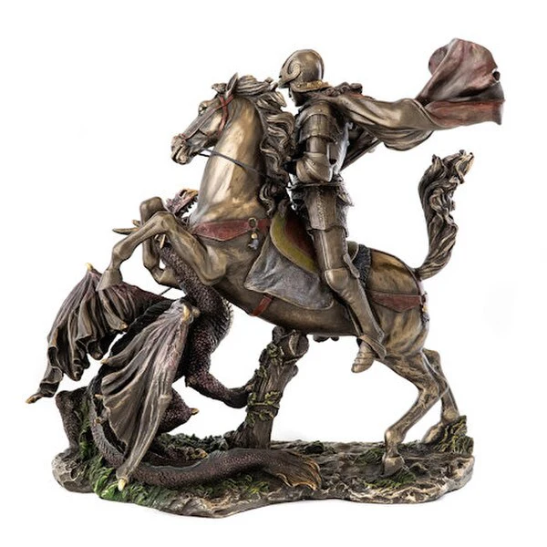 Saint George Slaying the Dragon Sculpture - Image 3