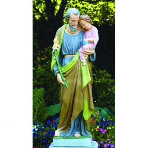 Saint Joseph And Child Life-Size Statue 54.5" High - Image 2