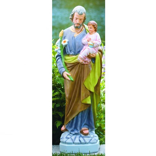 Saint Joseph With Child Sculpture 33.5" - Image 2