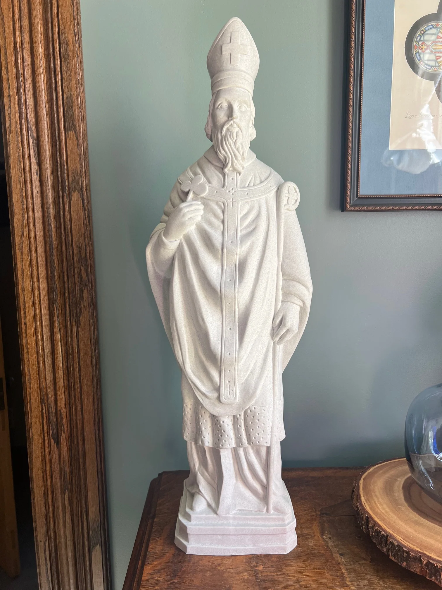 Saint Patrick Granite Sculpture Faux Granite 24" High - Image 3