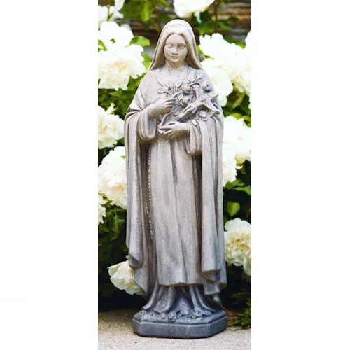 Saint Therese - Theresa Garden Statue 16.75" High - Image 2