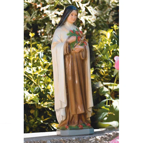 Saint Therese - Theresa Traditionally Colored Statue 16.75" High - Image 2