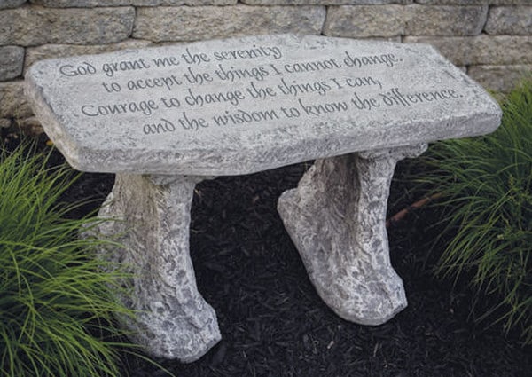 Serenity Prayer Garden Bench - Image 3