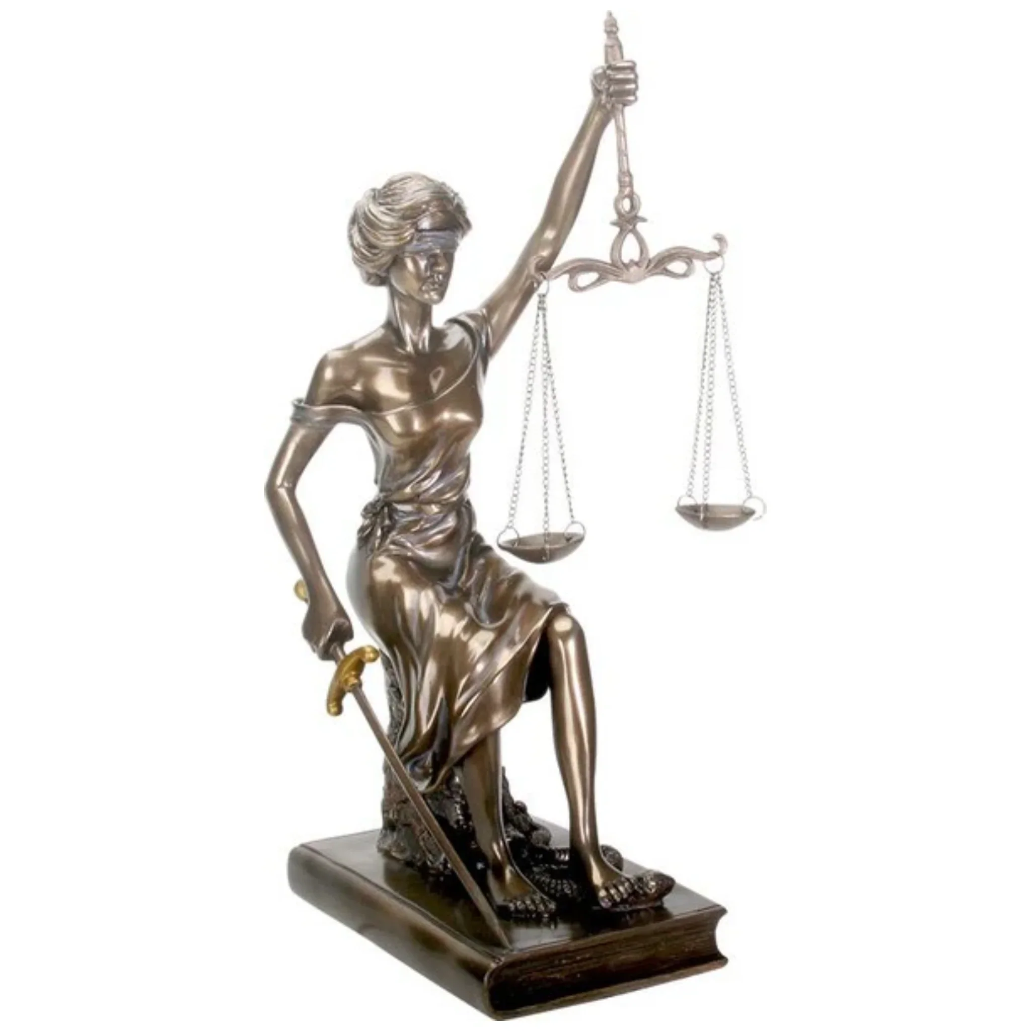 Sitting Blind Lady Justice Sculpture 11.5"