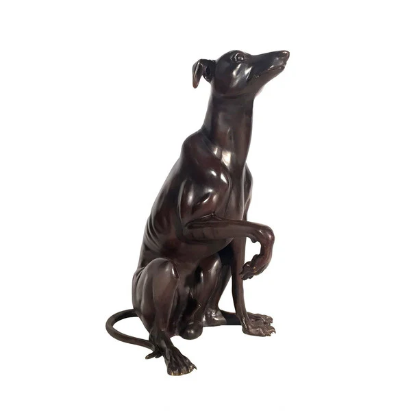 Sitting Dog Bronze Statue