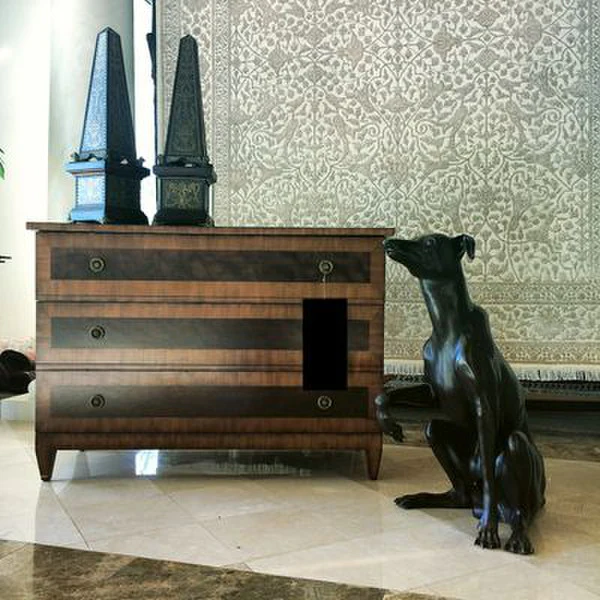 Sitting Dog Bronze Statue - Image 2
