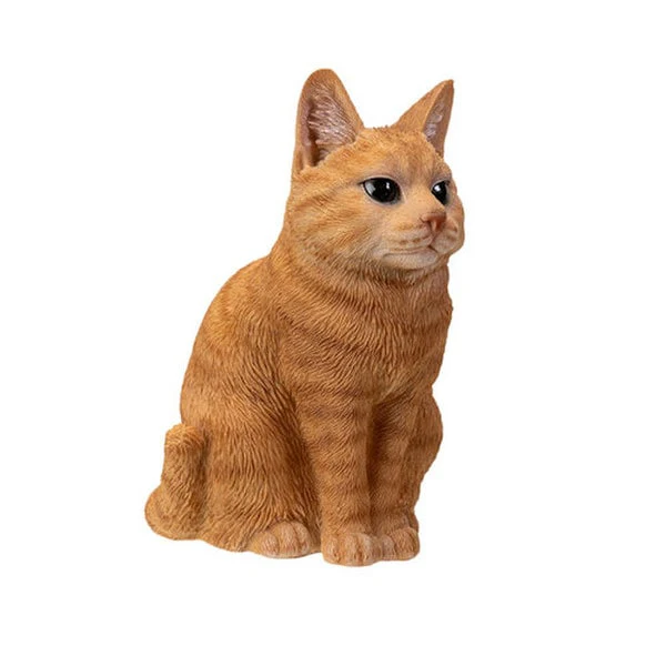 Sitting Orange Tabby Cat Statue - Image 4