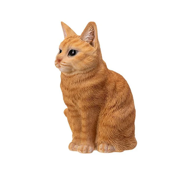 Sitting Orange Tabby Cat Statue - Image 5