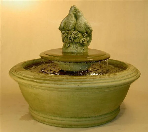 Small Anderson Fountain W/birds On Tier