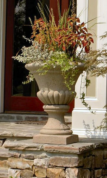 Small Fluted Urn 27.25" High - Image 2