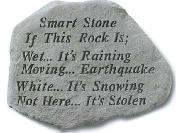 Smart Stone If This Rock Is Wet It's....
