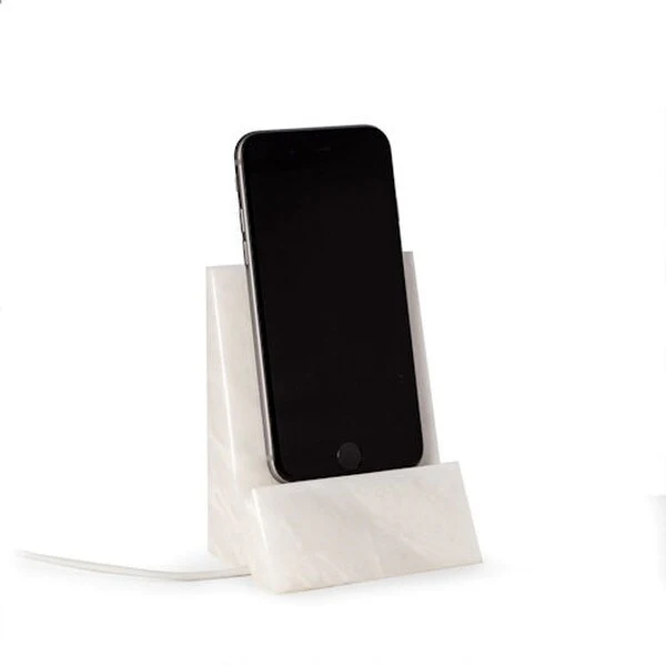 Solid White Marble Phone Stand