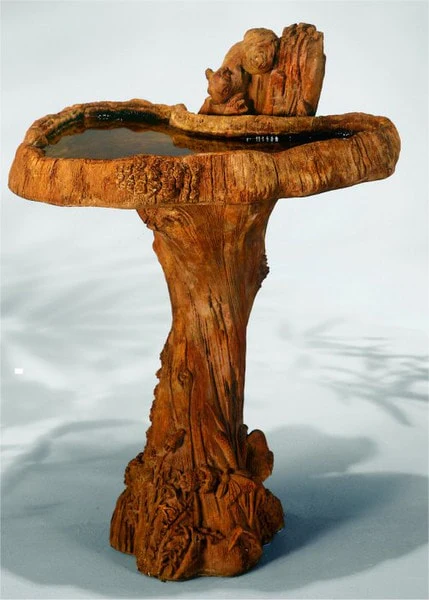 Squirrel Birdbath 2 Pc
