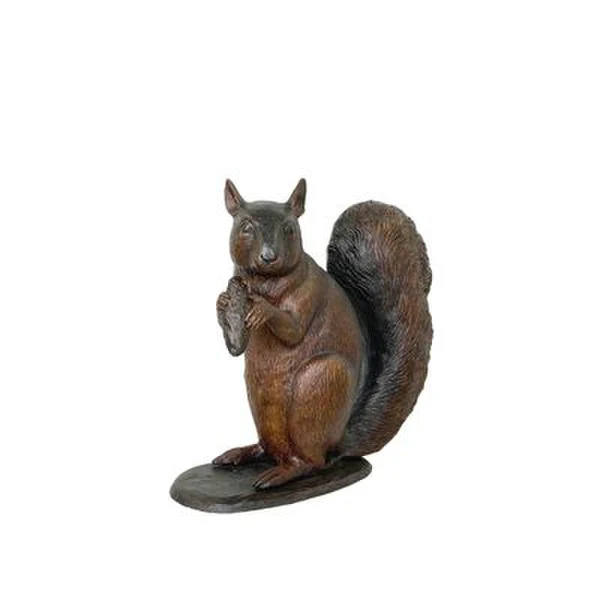 Squirrel with Nut Bronze Statue