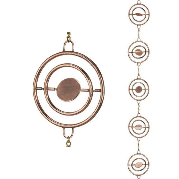 Stellar Copper Rain Chains Downspout 102" Long