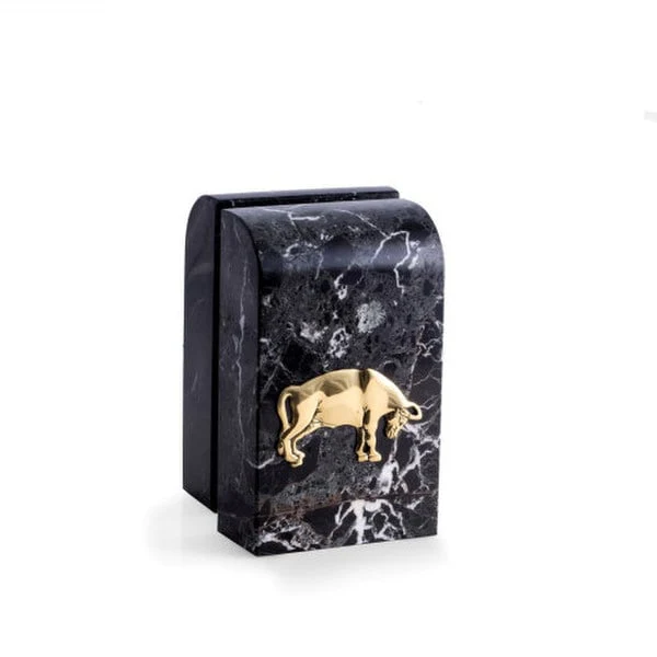 Stock Market Bear  Bull Bookends, Marble - Image 2