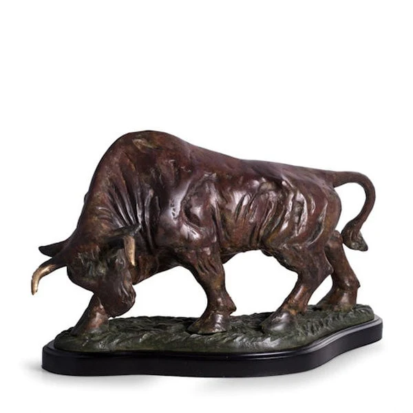 Bull Market Titan Bronze Sculpture 21"