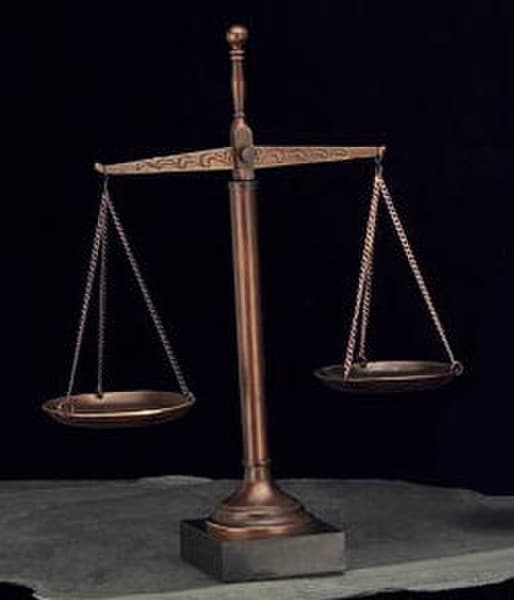 Scales of Justice Bronze Sculpture 16" High - Image 2