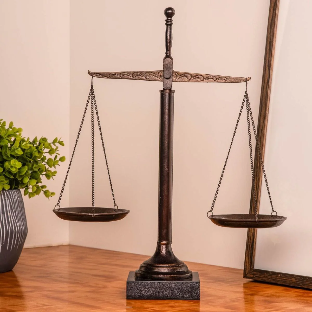 Scales of Justice Bronze Sculpture 16" High - Image 4