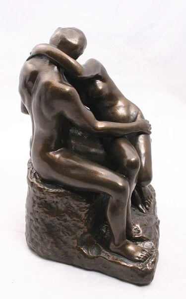 The Kiss By Rodin Bronze Finish 9" High - Image 3