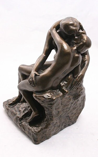 The Kiss By Rodin Bronze Finish 9" High - Image 4