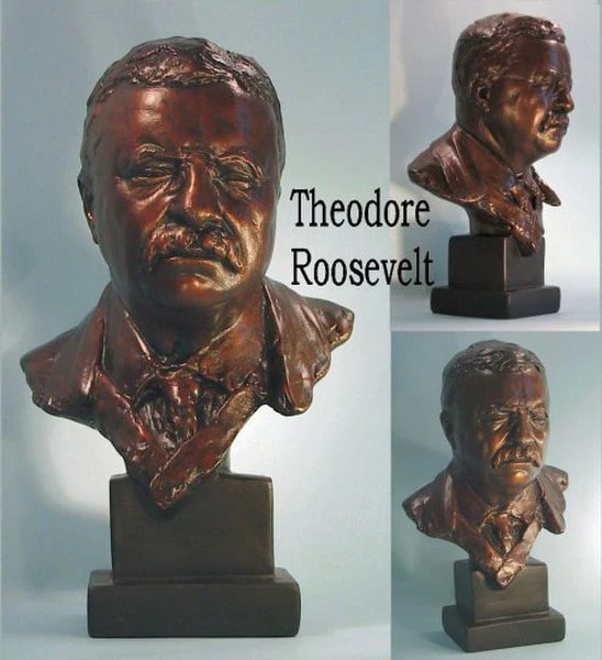 Theodore Roosevelt Bust 10.5" High