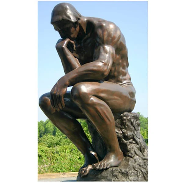 Thinker By Rodin Life-size Sculpture - Image 3