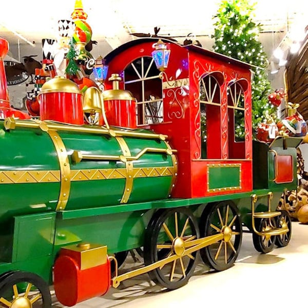 Train with Cart Christmas Display - Image 3