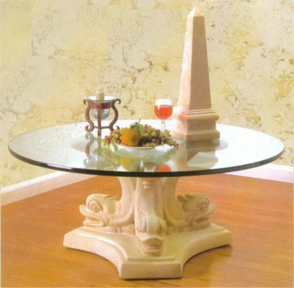 Triple Dolphin Cocktail Table