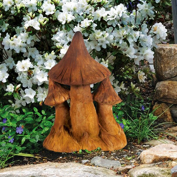 Triple Mushroom Garden Sculpture Small - Image 2