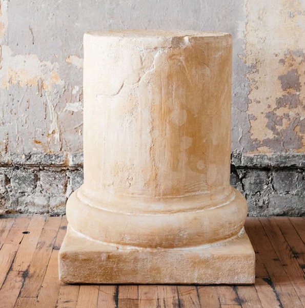 Tuscan Ruin Pillar Table Base Plaster Column