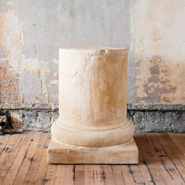 Tuscan Ruin Pillar Table Base Plaster Column - Image 2