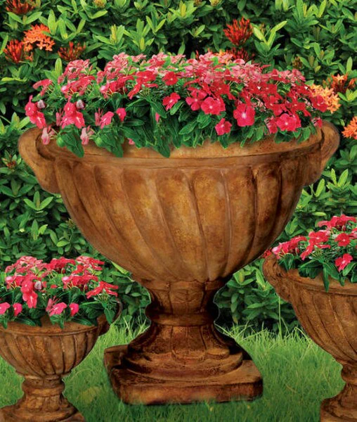 Twisted Urn Giant Cast Stone 29" High