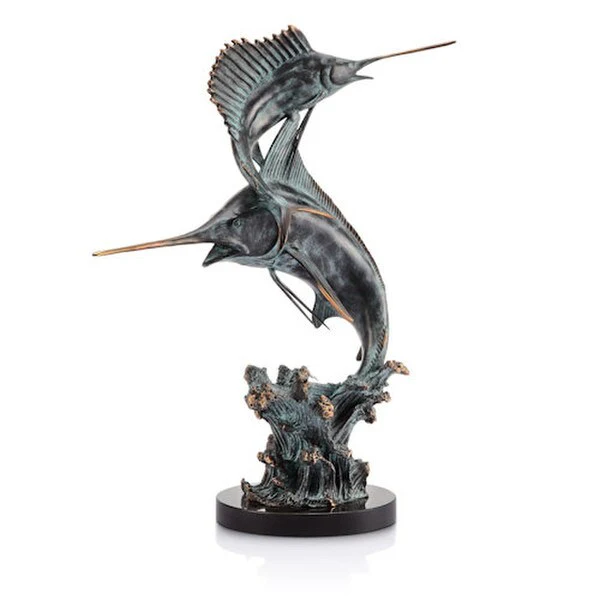 Two Bills Marlin & Sailfish Sculpture