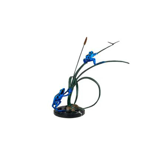 Two Frogs on Grass Bronze Table-top Sculpture - Choose a Color - Image 3