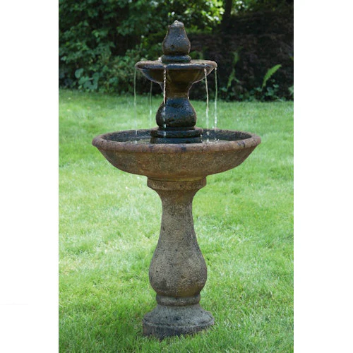 Two Tier Boca Round Garden Fountain - Image 2