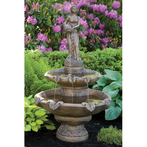 Two Tier Girl Holding Jug Fountain - Image 2
