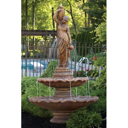 Two Tier Grecian Rebecca Woman Fountain  96" High - Image 3
