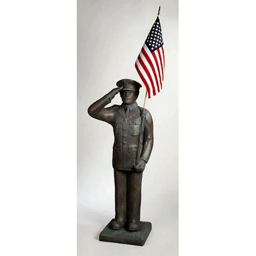 U.S. Armed Forces - Air Force Cement Military Statue 41.25" H - Image 3